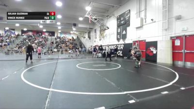 138 lbs Cons. Round 1 - Julian Guzman, Santa Ana vs Vince Nunez, Palmdale