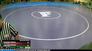 145 lbs 3rd Place Match - Clayton Minock, Fowlerville vs Dawson Bomers, Stoney Creek