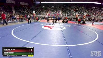 4A-138 lbs Quarterfinal - Hunter Boss, Jackson Hole vs Cole Riesen, Sheridan