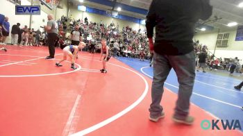 43 lbs Quarterfinal - Cayden Robertson, Wagoner Takedown Club vs Rafe Evans, Tiger Trained Wrestling