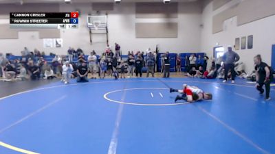70-73 lbs Champ. Round 1 - Cannon Crisler, Jimenez Trained Academy vs Rownin Streeter, Apex Wrestling