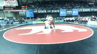 Boys 3A 157 lbs 1st Place Match - Wesley Fox, Capital vs Joshua Hanson, White River