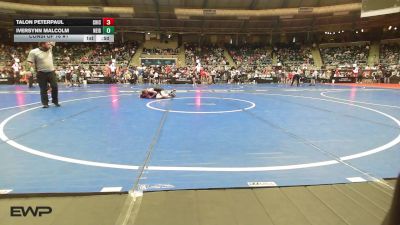 100 lbs Consi Of 16 #1 - Talon Peterpaul, Chickasha Wrestling vs Iversynn Malcolm, Neighborhood Wrestling Club