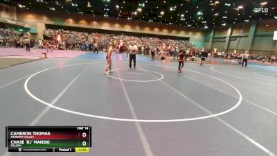 120 lbs Champ. Round 1 - Cameron Thomas, Pahrump Valley vs Chase `RJ` Manski, Folsom