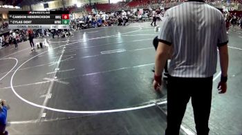 90 lbs Cons. Round 5 - Camdon Hendrickson, Hawks Wrestling Club (Lincoln) vs Cylas Dent, Mullen Youth Wrestling Club