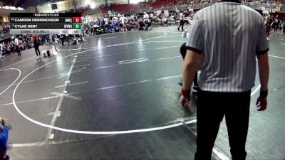 90 lbs Cons. Round 5 - Camdon Hendrickson, Hawks Wrestling Club (Lincoln) vs Cylas Dent, Mullen Youth Wrestling Club