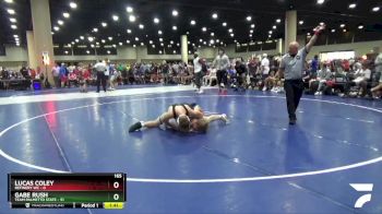 165 lbs Round 1 (6 Team) - Gabe Rush, Team Palmetto State vs Lucas Coley, Refinery WC