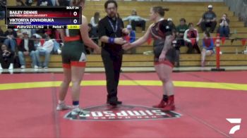 180 lbs Semifinal - Bailey Dennis, Southern Oregon University vs Viktoriya Dovhoruka, Evergreen State
