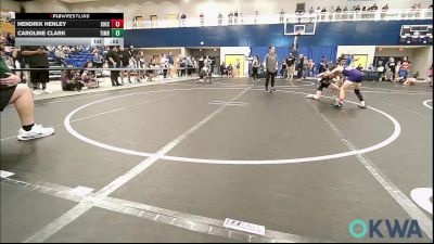 73-76 lbs Rr Rnd 2 - Hendrix Henley, Chickasha Youth Wrestling vs Caroline Clark, Timberwolves