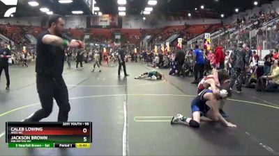 95 lbs Cons. Round 2 - Caleb Lowing, Ares WC vs Jackson Brown, Mid Mitten WC