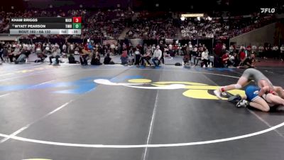 6A 132 lbs Cons. Round 1 - Kham Briggs, Madison vs Wyatt Pearson, Timberline