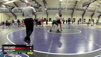 285 lbs Cons. Semi - Gavin Harper, Wheeling University vs Mason Cover, Cleveland State