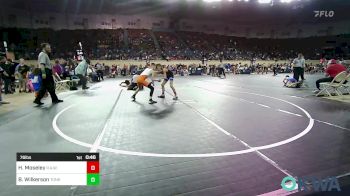 76 lbs Quarterfinal - Hudson Moseley, R.A.W. vs Bryce Wilkerson, Tonkawa Takedown Club