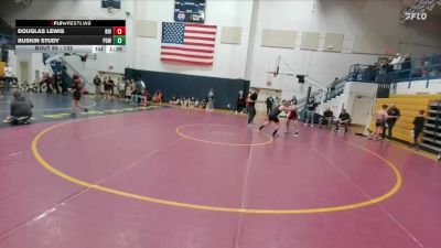 132 lbs Quarterfinal - Douglas Lewis, Riverton Middle School vs Buskin Study, Powell Middle School