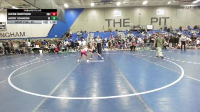 60 lbs Round 3 - Jayzie Whitford, Team Pride Academy vs Avery Johnson, Timpanogos Wrestling