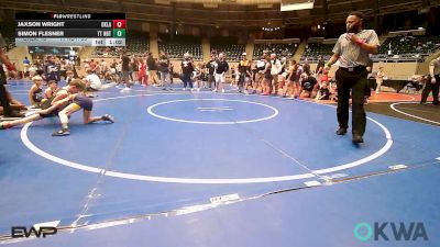 65 lbs Rr Rnd 2 - Jaxson Wright, Oklahoma Strong- White 9U vs Simon Flesner, Team Tulsa NDT