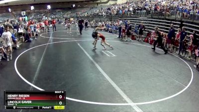 65 lbs Quarterfinals (8 Team) - Lincoln Gaver, Idaho vs Henry Riesen, Indiana Blue