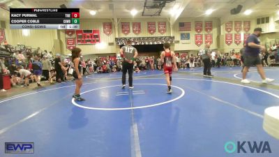 73 lbs 3rd Place - Kacy Purmal, Tiger Trained Wrestling vs Cooper Coble, Cowboy Wrestling Club