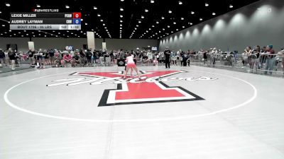 95 lbs Cons. Sub-semis - Lexie Miller, Ponca City Girls Wrestling vs Audrey Layman, Cleveland Highschool Wrestling