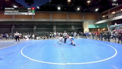 120 lbs 7th Place Match - Zaiden Hill, Mcqueen vs Desmond Ivaldi, Placer