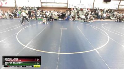 67 lbs Cons. Semi - Boston Blackett, JWC vs Jaxton Lamb, Cougars Wrestling Club