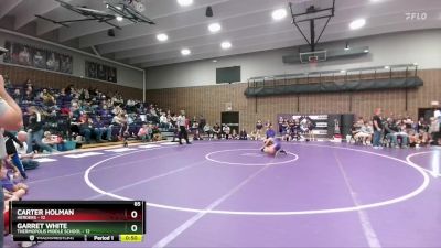 85 lbs Round 3 (6 Team) - Carter Holman, Herders vs Garret White, Thermopolis Middle School