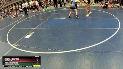 120 lbs Cons. Round 3 - Rosa Romero, Carbon Middle School vs Akira Helprin, Wasatch WC