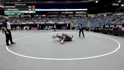 285 lbs Champ. Round 1 - 1 Zeph Sivels, Midland vs Kazz Hyson, Graceland