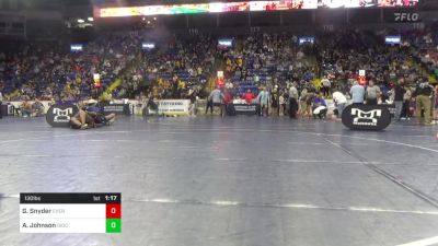 130 lbs Consy 3 - Gavin Snyder, Everett vs Amir Johnson, Diocese Of Erie
