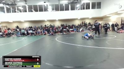 92 lbs Semifinal - George Hastings, Steelclaw Wrestling Club vs Sawyer Haskins, Cherry Creek Wrestling Club