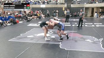 215 lbs Round 1 (4 Team) - Sayer Larson, Evansville, WI vs Bradly Tanner, Pierz, MN