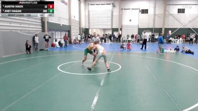 150 lbs Cons. Round 3 - Austin Knox, Sedgwick County vs Jhet Hagan, Shelton Wrestling Club