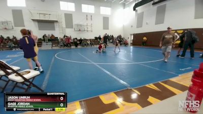 98 lbs Quarterfinal - Jason Unruh, Rocky Mountain Middle School vs Gage Jordan, Riverton Middle School