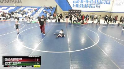 45-47 lbs Round 1 - Emmett Grover, Box Elder Stingers vs Asael Rodriguez, Northside Wrestling