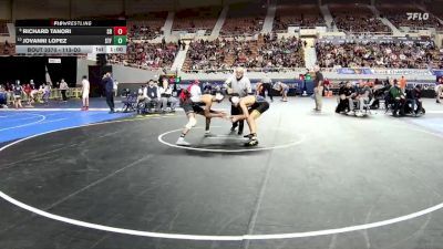 113-D3 5th Place Match - Jovanni Lopez, San Tan Foothills High School vs Richard Tanori, Sahuarita High School