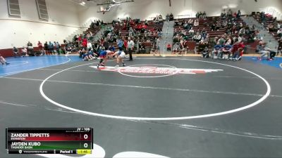 106 lbs Quarterfinal - Jayden Kubo, Thunder Basin vs Zander Tippetts, Evanston