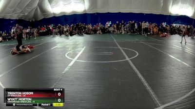 72 lbs Round 2 (6 Team) - Trenton Hosom, CP Wrestling vs Wyatt Morton, Crossroads Wrestling