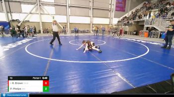 70 lbs Cons. Round 2 - Ramon Brown, Team Real Life Wrestling vs Payton Phelps, Oregon