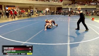 120 lbs Champ. Round 1 - Braeden Geise, Albany vs Gage Weber, Detroit Lakes