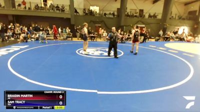 157 lbs Champ. Round 2 - Braidin Martin, AK vs Sam Tracy, WA