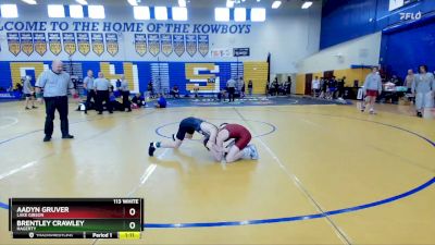 113 White Quarterfinal - Aadyn Gruver, Lake Gibson vs Brentley Crawley, Hagerty