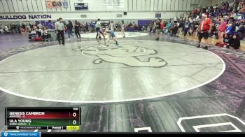 100 lbs 1st Place Match - Genesis Cambron, Hanford vs Ula Young, Hazen (Girls)