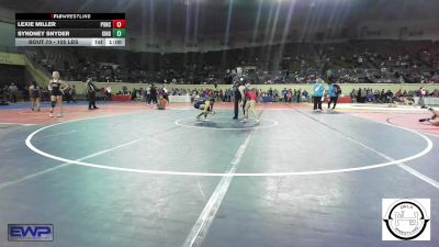 105 lbs Consi Of 8 #2 - Lexie Miller, Ponca City LadyCat Wrestling vs Syndney Snyder, Kingfisher YellowJackets