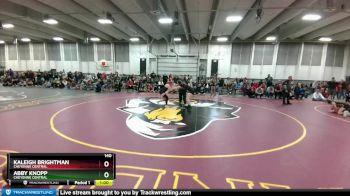 140 lbs Cons. Round 2 - Kaleigh Brightman, Cheyenne Central vs Abby Knopp, Cheyenne Central