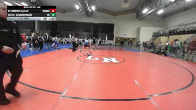 111 lbs Final - Brandon Lucia, Warhawks Wrestling Black vs Hugh Zimmerman, Triumph Trained Blue