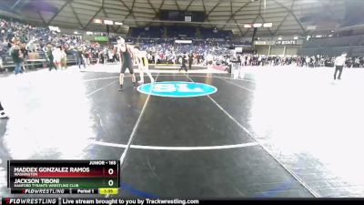 165 lbs Semifinal - Jackson Tiboni, Hanford Tyrants Wrestling Club vs Maddex Gonzalez Ramos, Washington