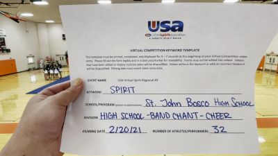 Saint John Bosco High School [High School - Band Chant - Cheer] 2021 USA Virtual Spirit Regional #3