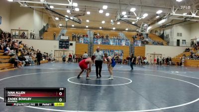 215 lbs Quarterfinal - Zadek Bowlby, Newberg vs Ivan Allen, McMinnville