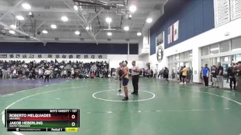 157 lbs Cons. Round 1 - Jakob Heberling, South Torrance vs Roberto Melquiades, Anaheim