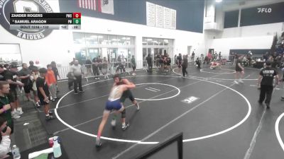 132 lbs Cons. Round 4 - Zander Rogers, Pounders Wrestling Club vs Samuel Aragon, Poway Wrestling